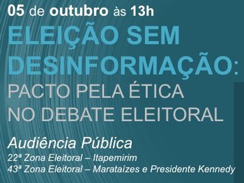 El TRE-ES realiza una audiencia pública con candidatos a alcalde de Itapemirim, Marataízes y presidente Kennedy para combatir las fake new B772b54f A00d 4182 Bb4d 71295d7453b6
