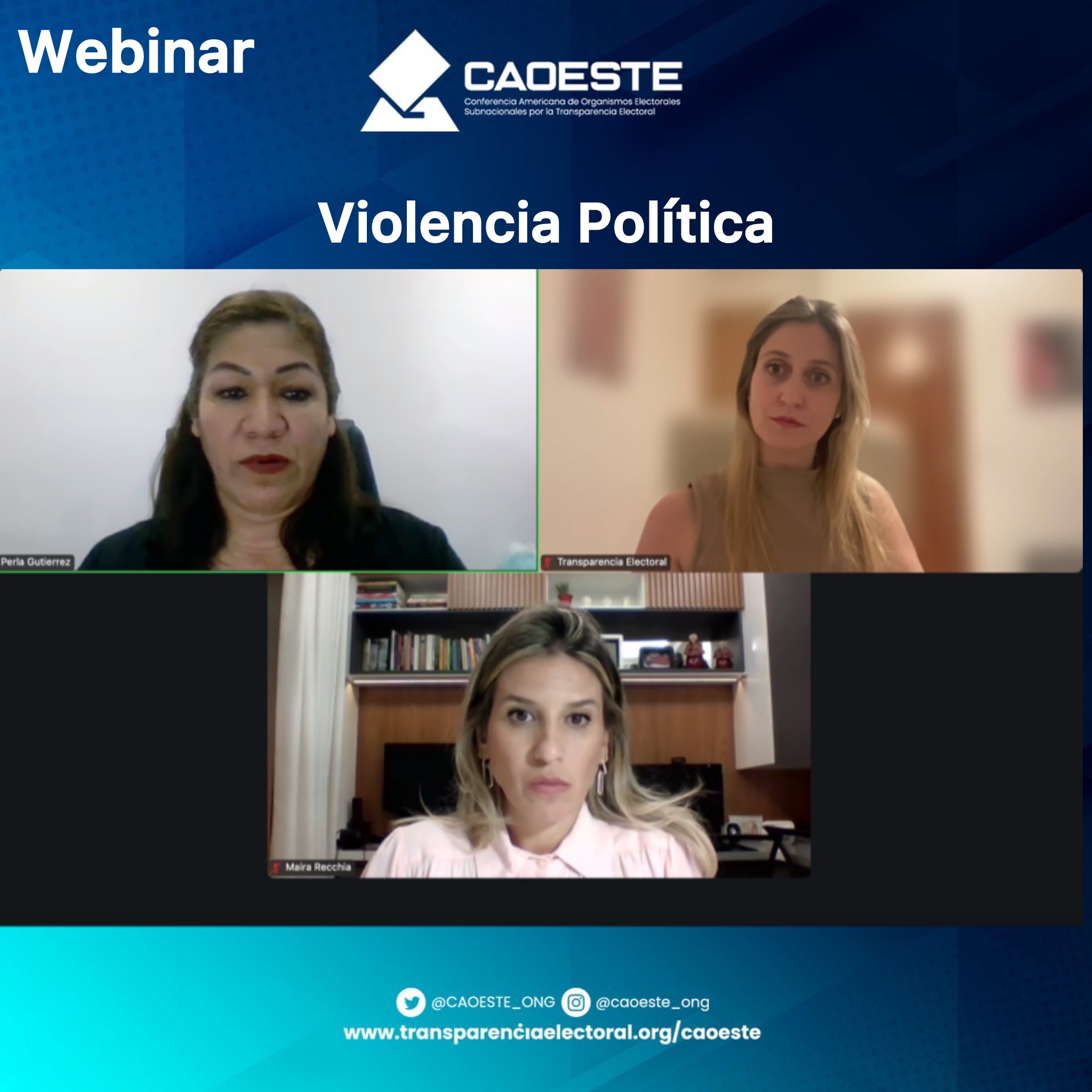 CAOESTE dio inicio al ciclo de webinarios 2025 con un diálogo sobre violencia política y liderazgo femenino